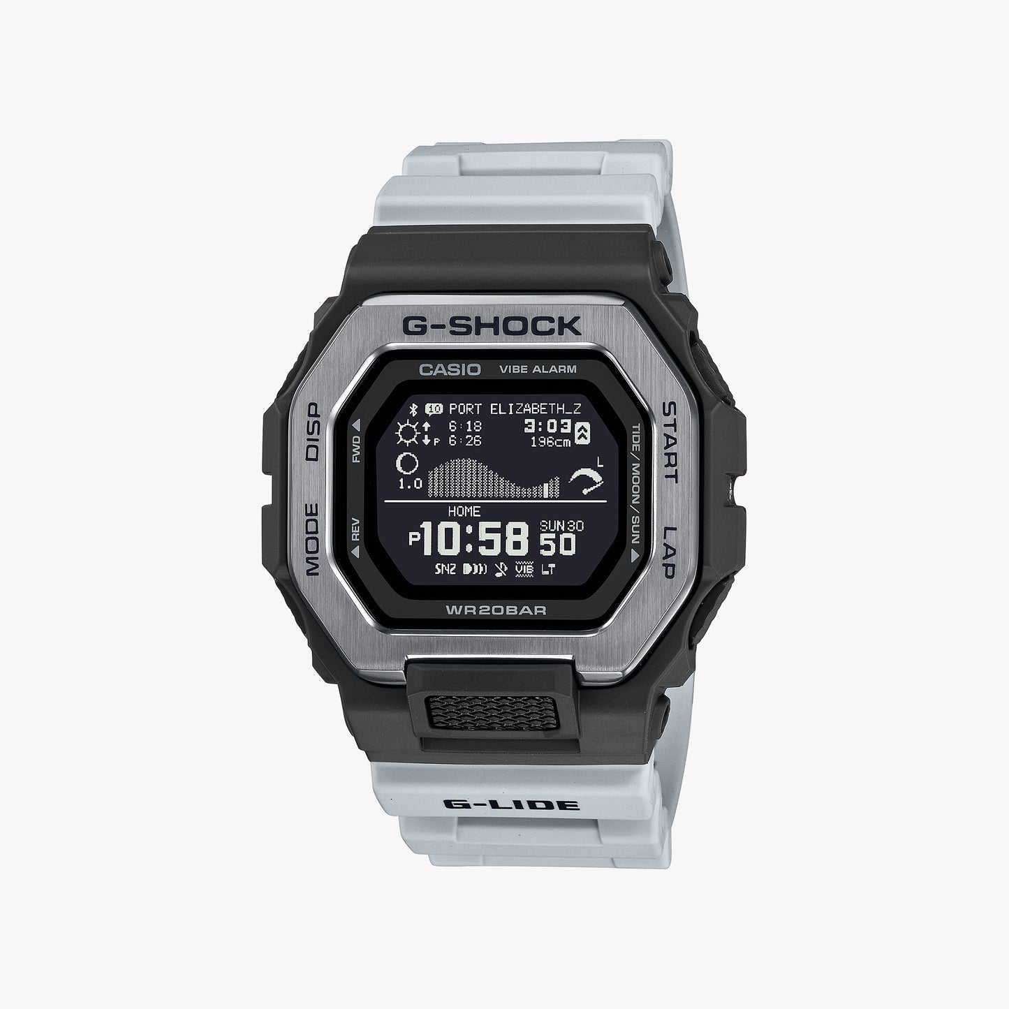 CASIO G-SHOCK GBX-100TT-8 G-LIDE GRAY - Surf Tide Graph Unisex Watch