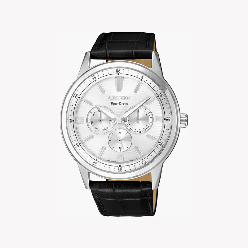 Citizen Eco-Drive Bu2071-01a: Dynamic Sophistication - Men's Stainless Steel & Leather Watch by i-watch