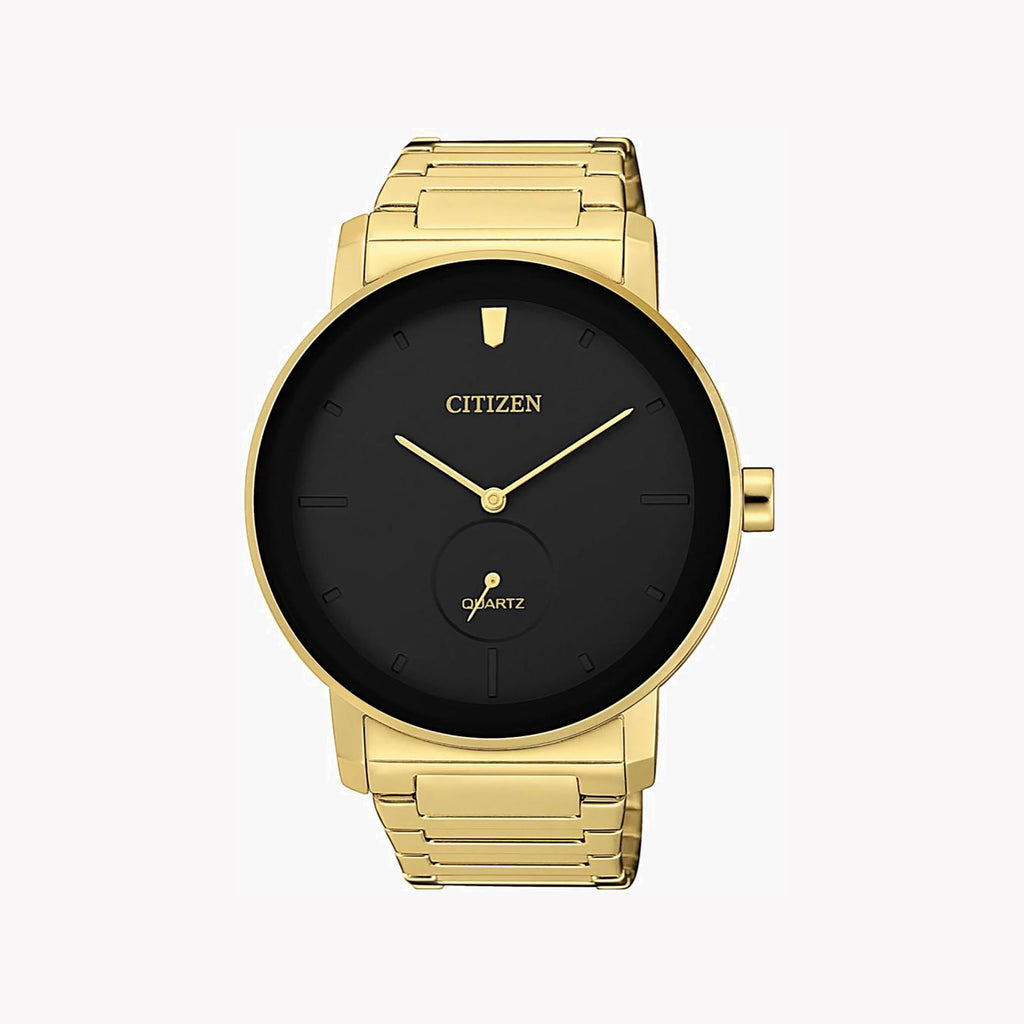 CITIZEN BE9182-57E - BOLD SOPHISTICATION Men's Watch with Gold Tone, Black Dial & Premium Precision
