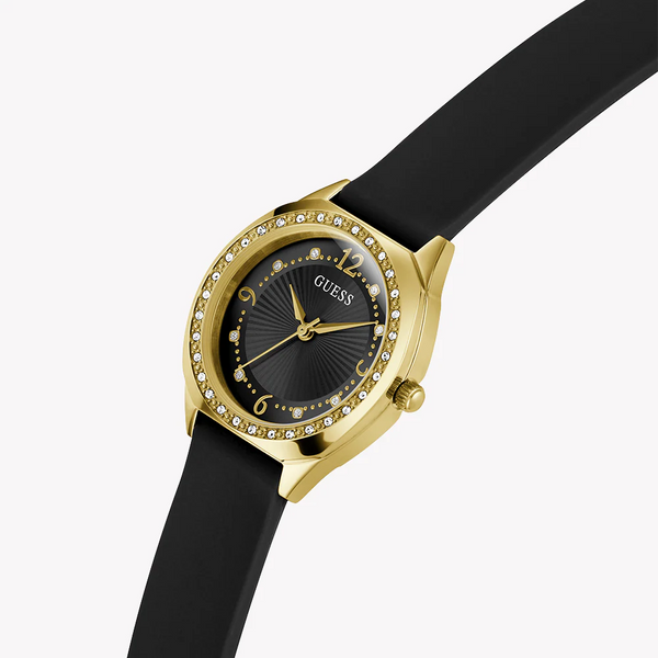 Guess Women's Gold Stainless Steel, Black Silicone | Gw0820l1 by i-watch
