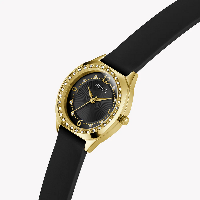 Guess Women's Gold Stainless Steel, Black Silicone | Gw0820l1 by i-watch