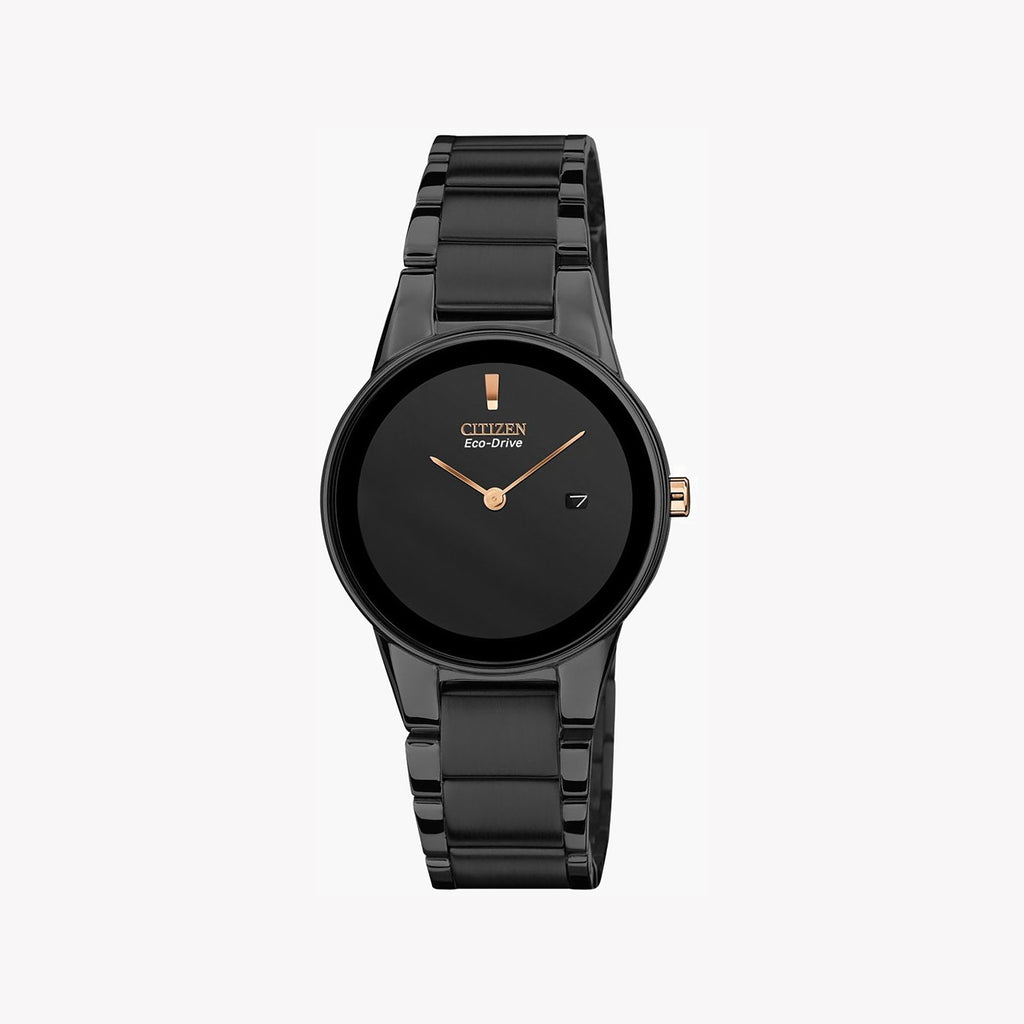 CITIZEN Eco-Drive GA1055-57F - BOLD BLACK SOPHISTICATION Women's Watch with Sleek Design & Eco-Friendly Movement