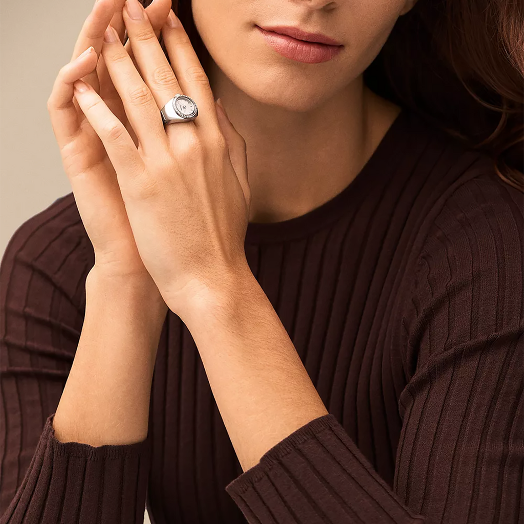 FOSSIL ES5321 ELEGANT TIMEPIECE - MODERN SILVER STAINLESS STEEL WATCH for Women-i-Watch-2