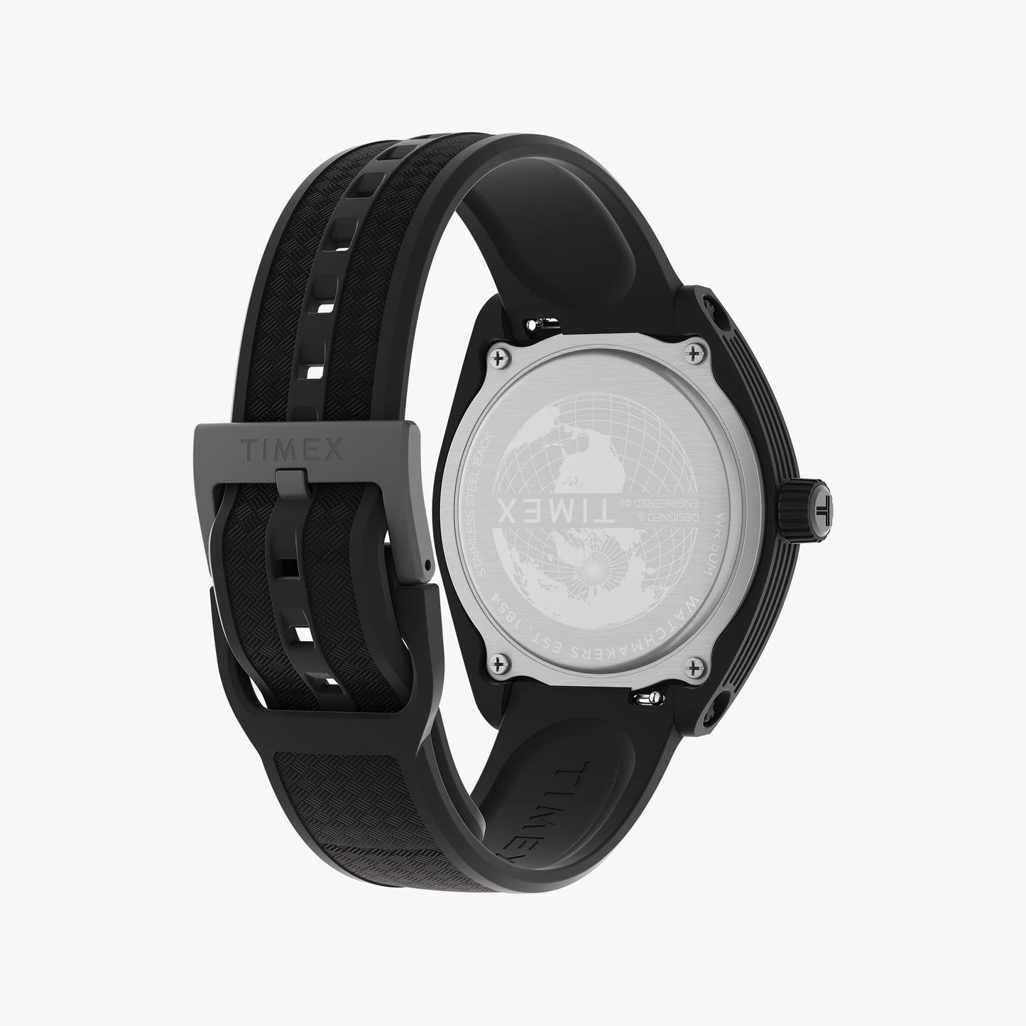 Timex Unisex 40 mm Eco Ceramic Black Case with Black Bio-TPU Strap and White Accents TW2W42100 Unisex Watch