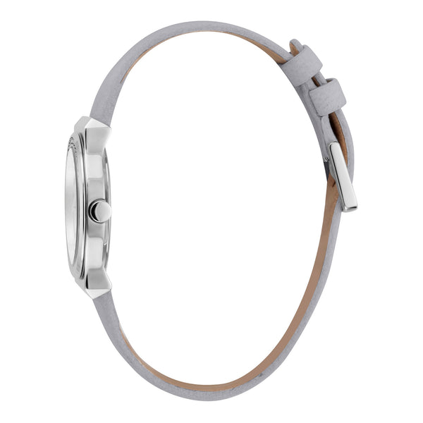 Esprit Women's Watch With Silver Stainless Steel Case And Gray Leather Band by i-watch