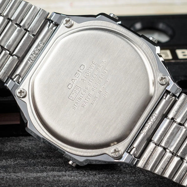 Casio Men's Resin/Metal Watch, Silver Dial | A168wem-1ef by i-watch