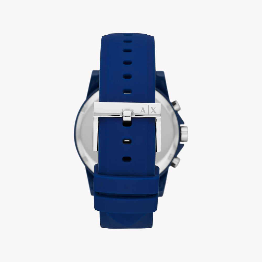 Armani Exchange Men's Blue Silicone Watch, Stainless Steel | Ax1327 by i-watch