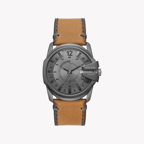Diesel Men's Black Stainless Steel, Brown Leather | Dz1964 by i-watch
