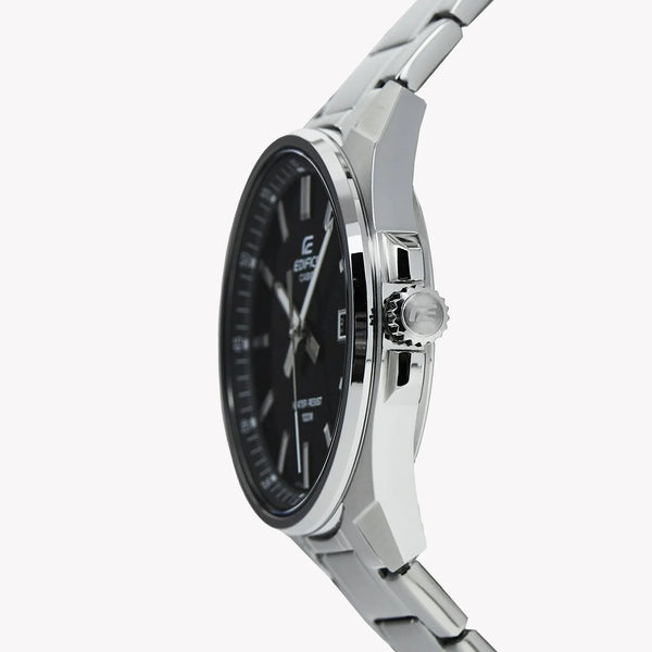 Edifice Men's Silver Watch, Black Dial | Efv-150d-1avuef by i-watch