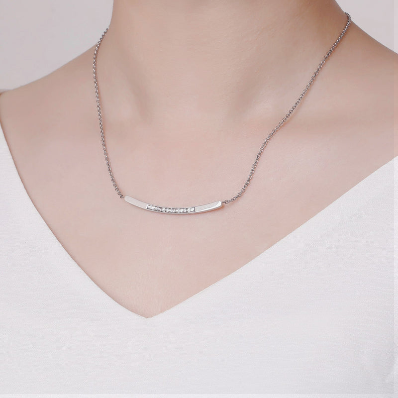 Zink Women's Silver Stainless Steel Necklace | Zfnl001ss by i-watch