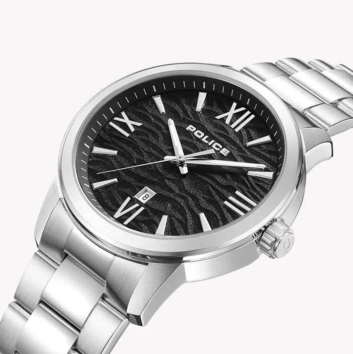 Police Men's Silver Watch, Black Dial | Pewjh0004904 by i-watch