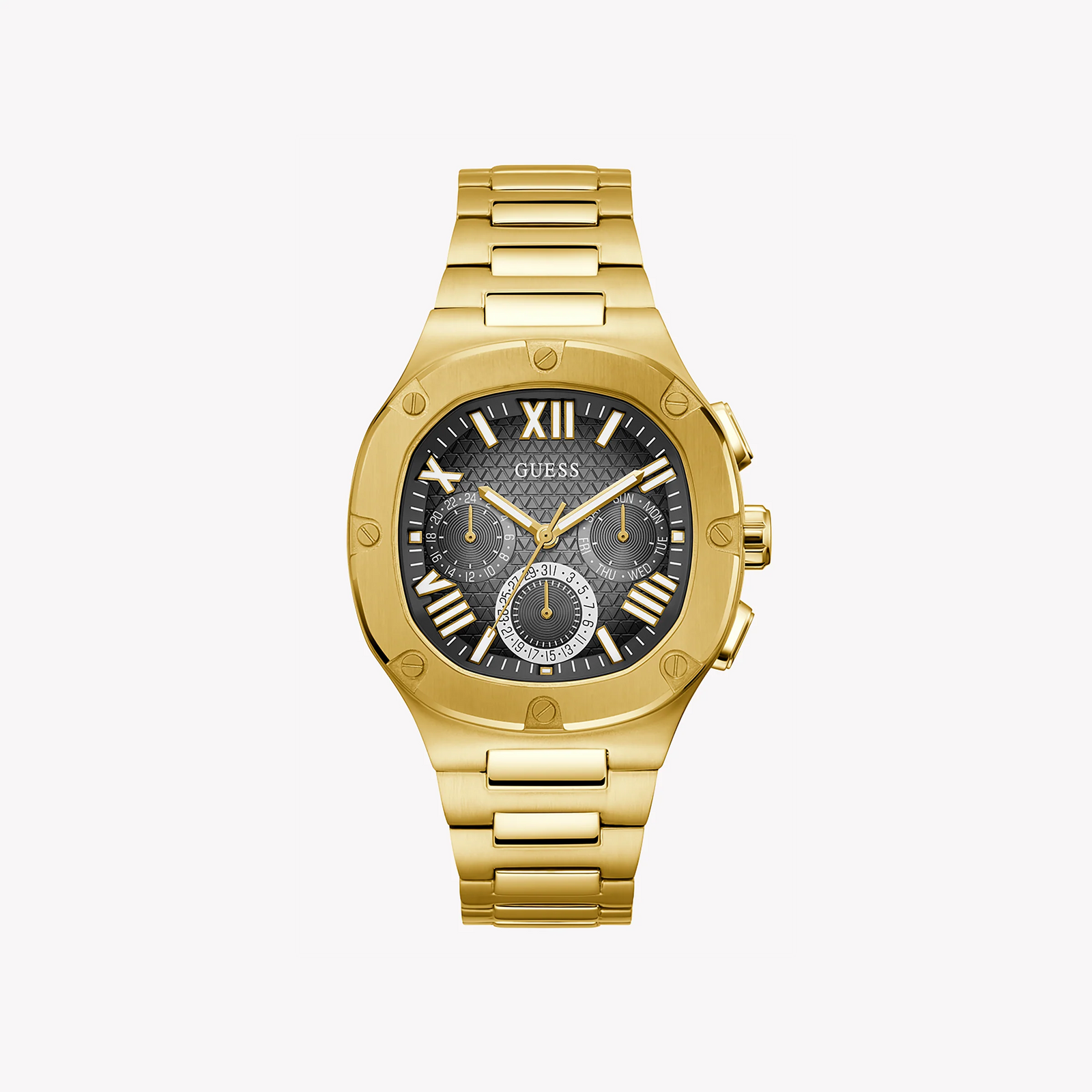 Guess Men's Gold Watch, Black Dial | Gw0572g2 by i-watch