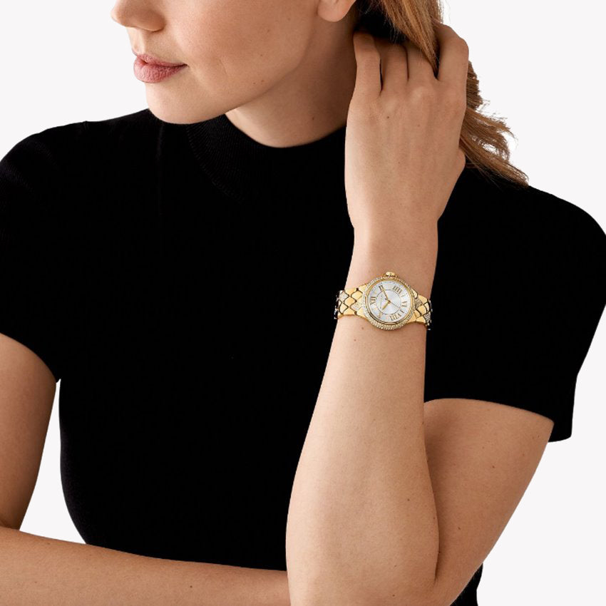 MICHAEL KORS MK4801 RADIANT ELEGANCE - GOLD STAINLESS STEEL WOMEN'S WATCH with White Dial and Precision Movement-i-Watch-4