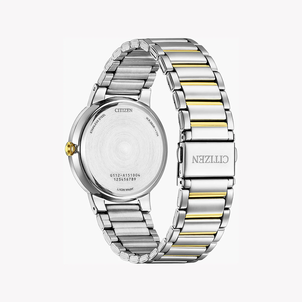 Citizen Men's Silver & Gold Watch, Blue Dial | Bi5124-50l by i-watch