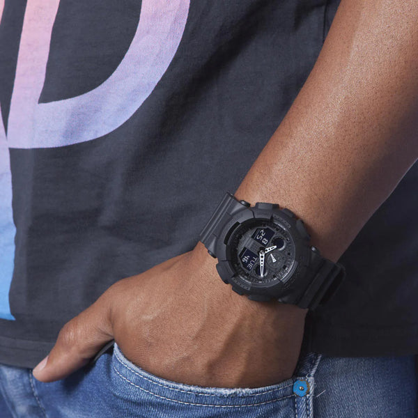 CASIO G-SHOCK GA-100-1A1ER BOLD ADVENTURER - MEN'S BLACK RESIN DYNAMIC TIMEPIECE-i-Watch-4