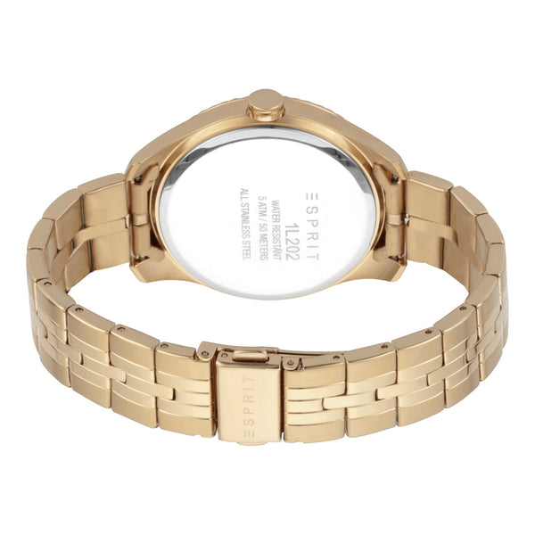 Esprit Women's Watch With Gold Stainless Steel Case And Gold Stainless Steel Band by i-watch