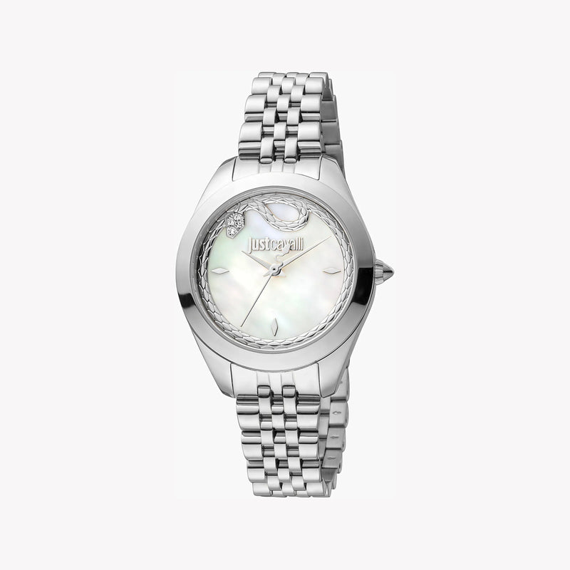 Just Cavalli Women's Silver Watch, White Dial | Jc1l210m0245 by i-watch