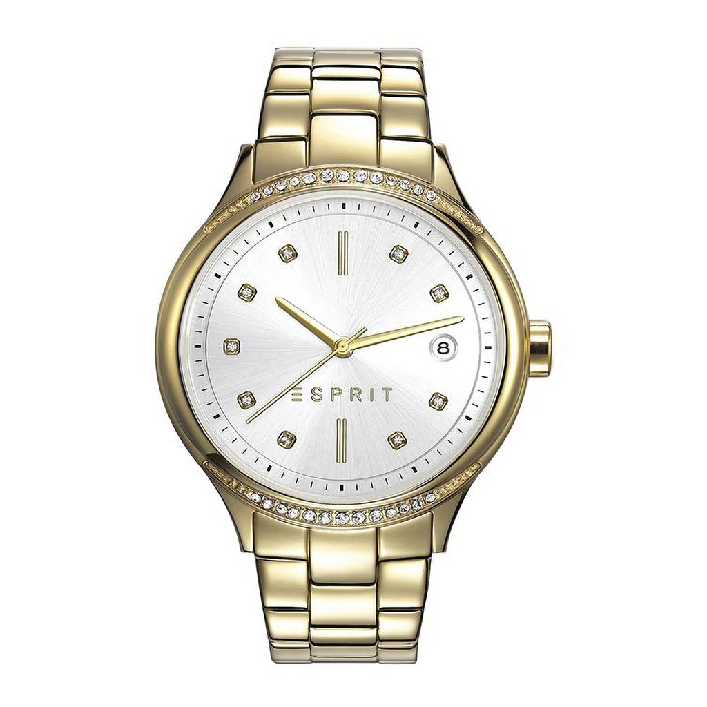ESPRIT Women's Watch with Gold Stainless Steel Case and Gold Stainless Steel Band