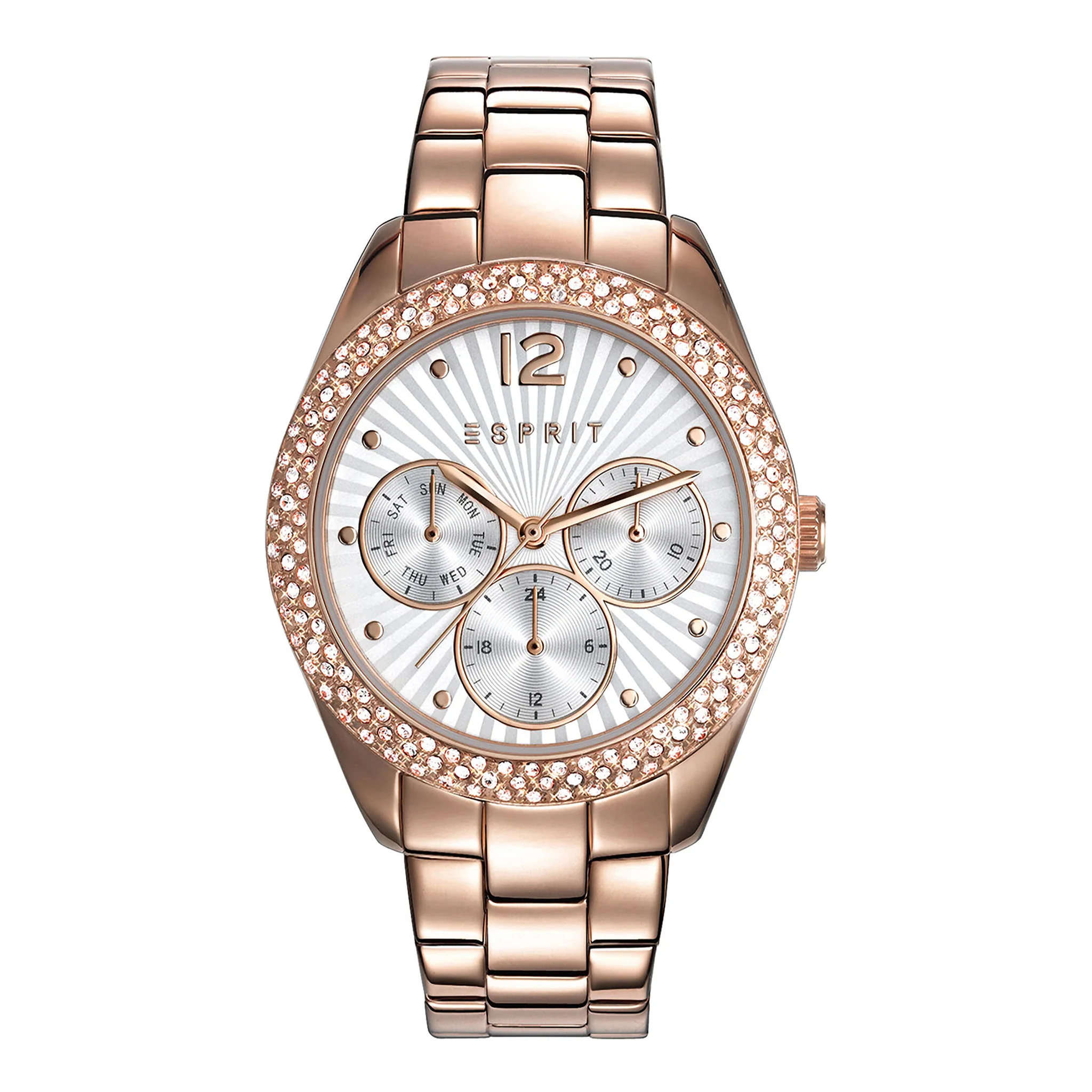 ESPRIT Women's Watch with Rose Gold Stainless Steel Case and Rose Gold Stainless Steel Band