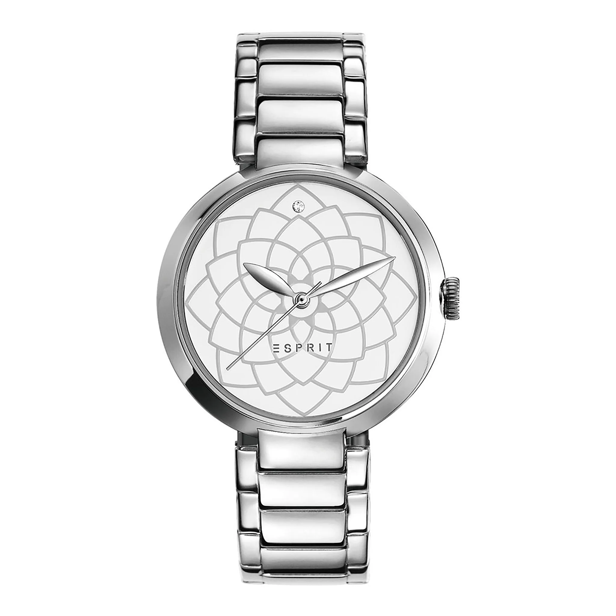 ESPRIT Women's Watch with Silver Stainless Steel Case and Silver Stainless Steel Band