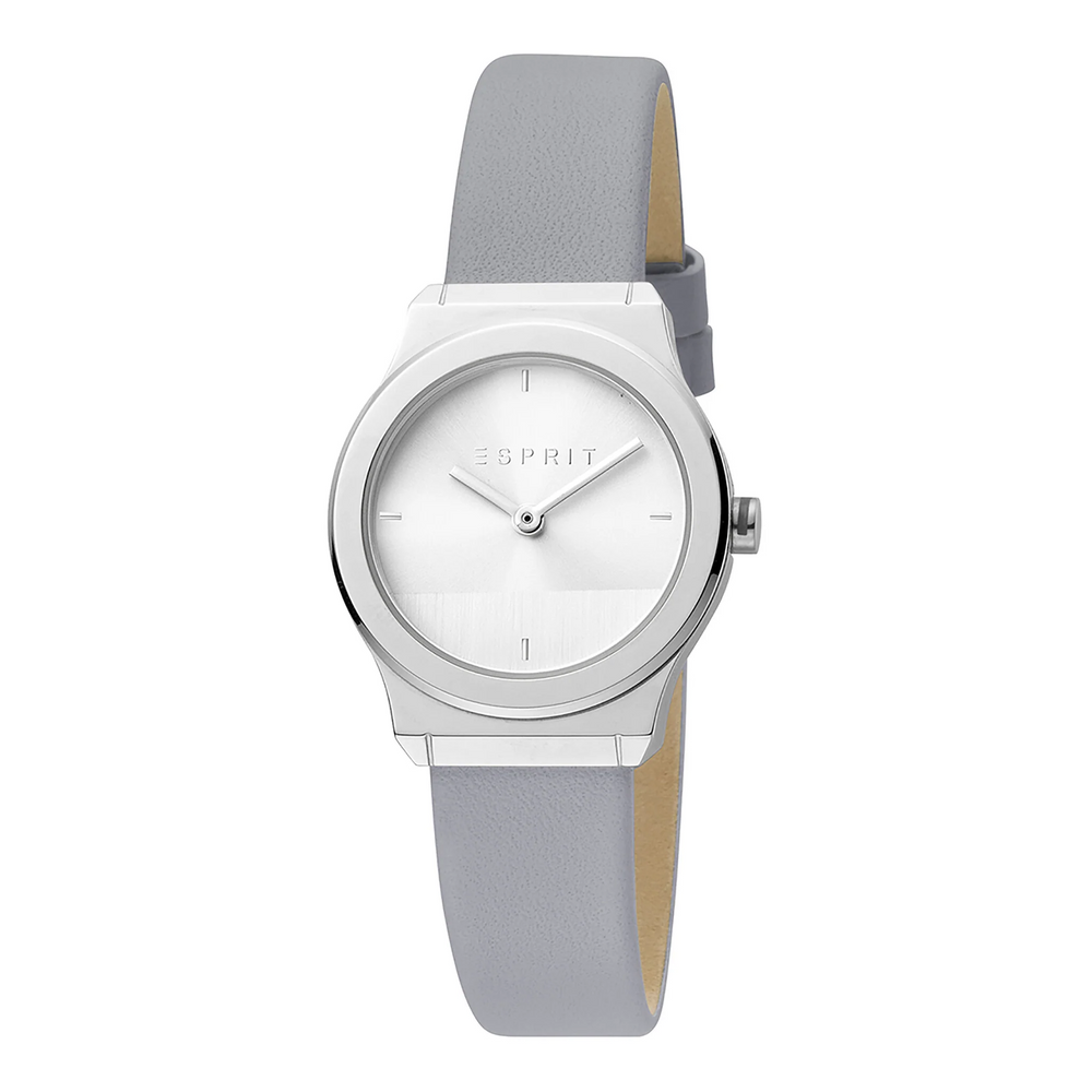 Esprit Women's Watch With Silver Stainless Steel Case And Gray Leather Band by i-watch