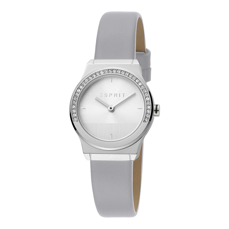 Esprit Women's Watch With Silver Stainless Steel Case And Gray Leather Band by i-watch
