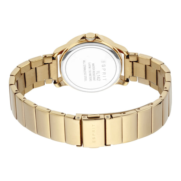 Esprit Women's Watch With Gold Stainless Steel Case And Gold Stainless Steel Band by i-watch