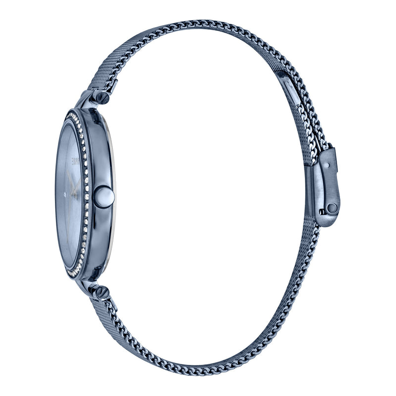 Esprit Women's Watch With Silver Stainless Steel Case And Blue Stainless Steel Band by i-watch