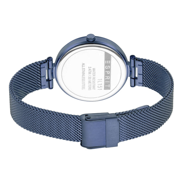 Esprit Women's Watch With Silver Stainless Steel Case And Blue Stainless Steel Band by i-watch