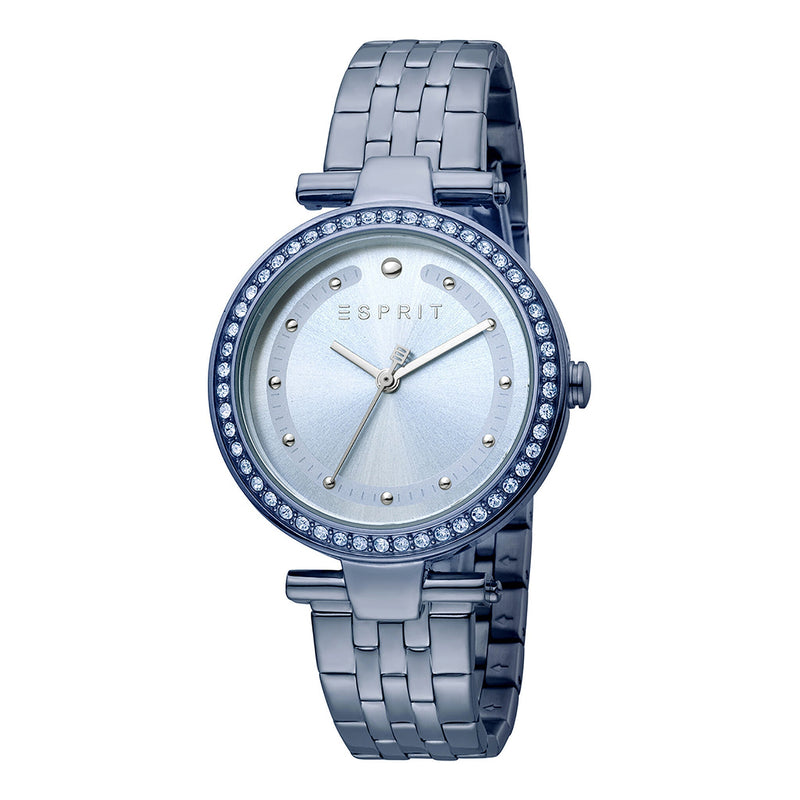 Esprit Women's Watch With Silver Stainless Steel Case And Blue Stainless Steel Band by i-watch