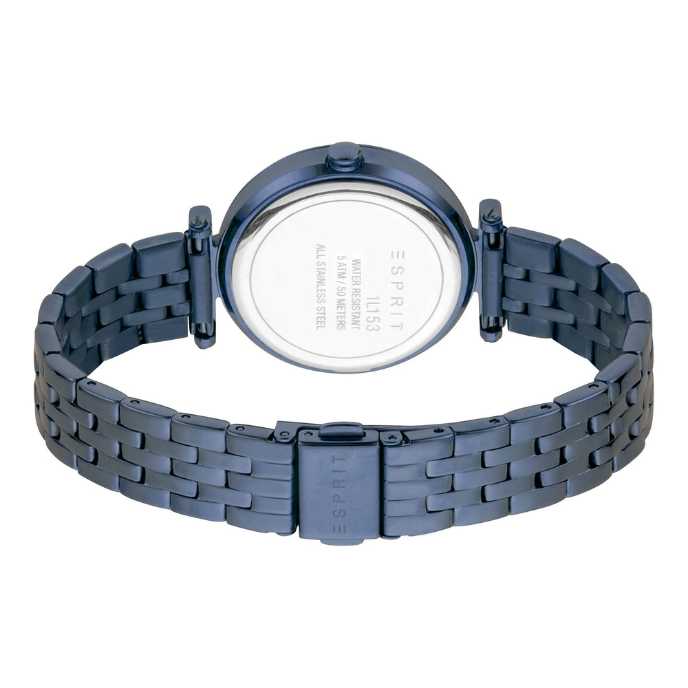 Esprit Women's Watch With Silver Stainless Steel Case And Blue Stainless Steel Band by i-watch