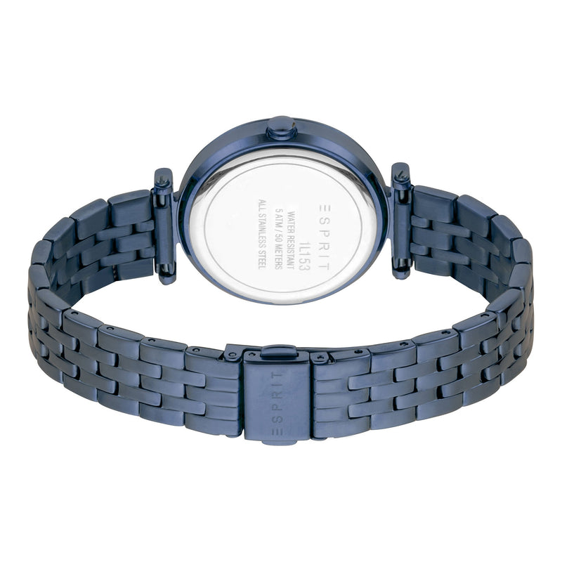 Esprit Women's Watch With Silver Stainless Steel Case And Blue Stainless Steel Band by i-watch