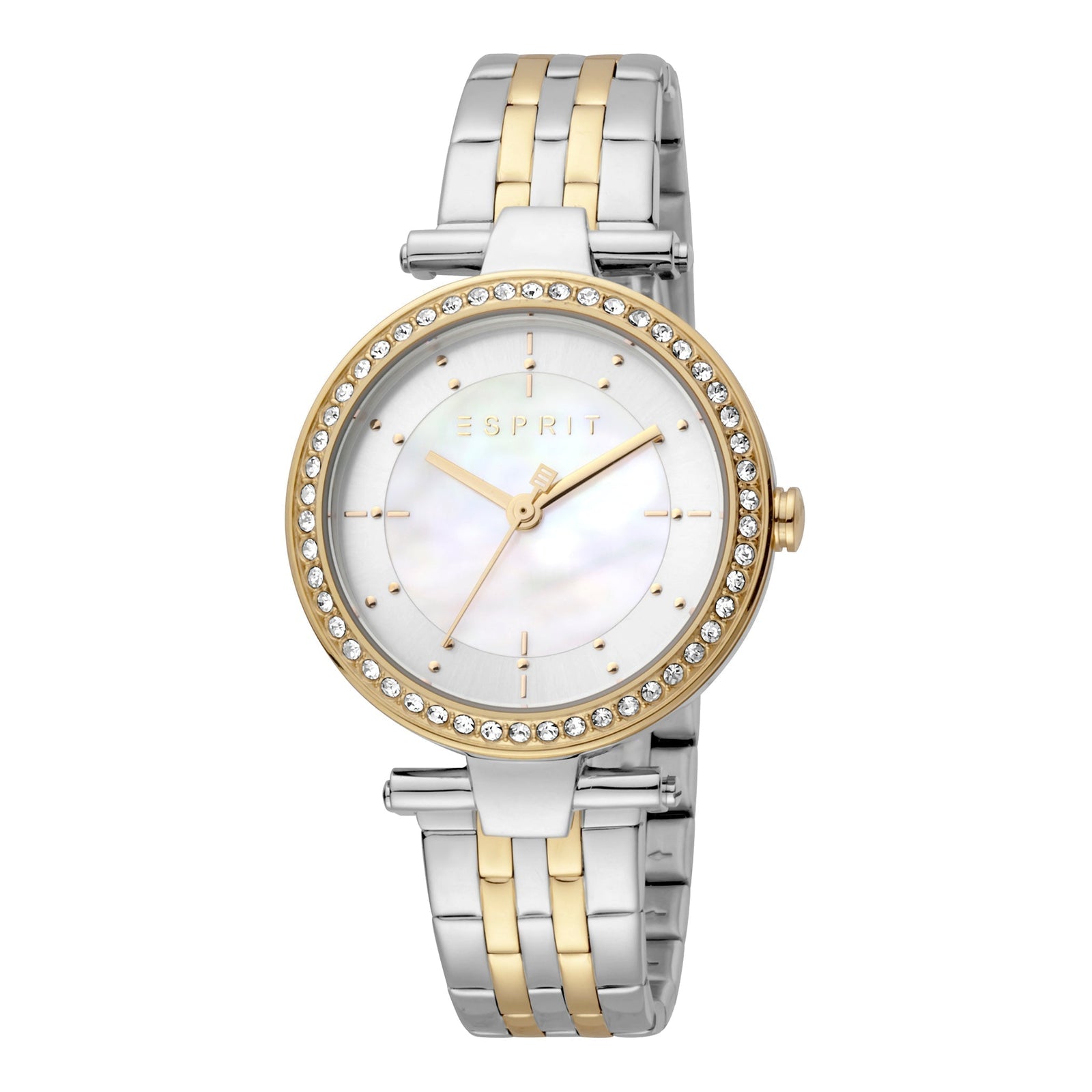 Esprit Women's Watch With Silver Stainless Steel Case And Silver & Gold Stainless Steel Band by i-watch