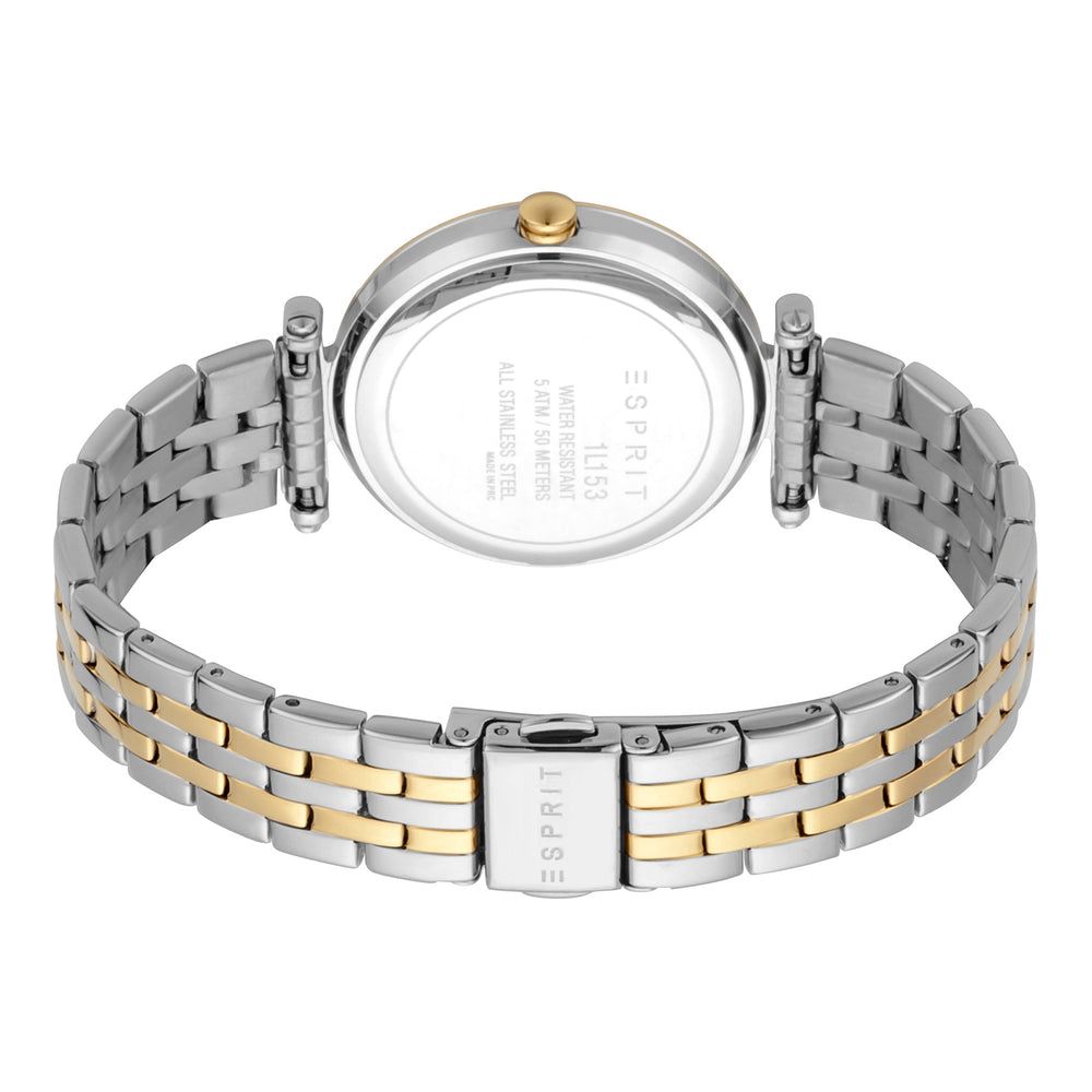 Esprit Women's Watch With Silver Stainless Steel Case And Silver & Gold Stainless Steel Band by i-watch