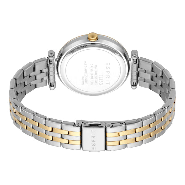 Esprit Women's Watch With Silver Stainless Steel Case And Silver & Gold Stainless Steel Band by i-watch