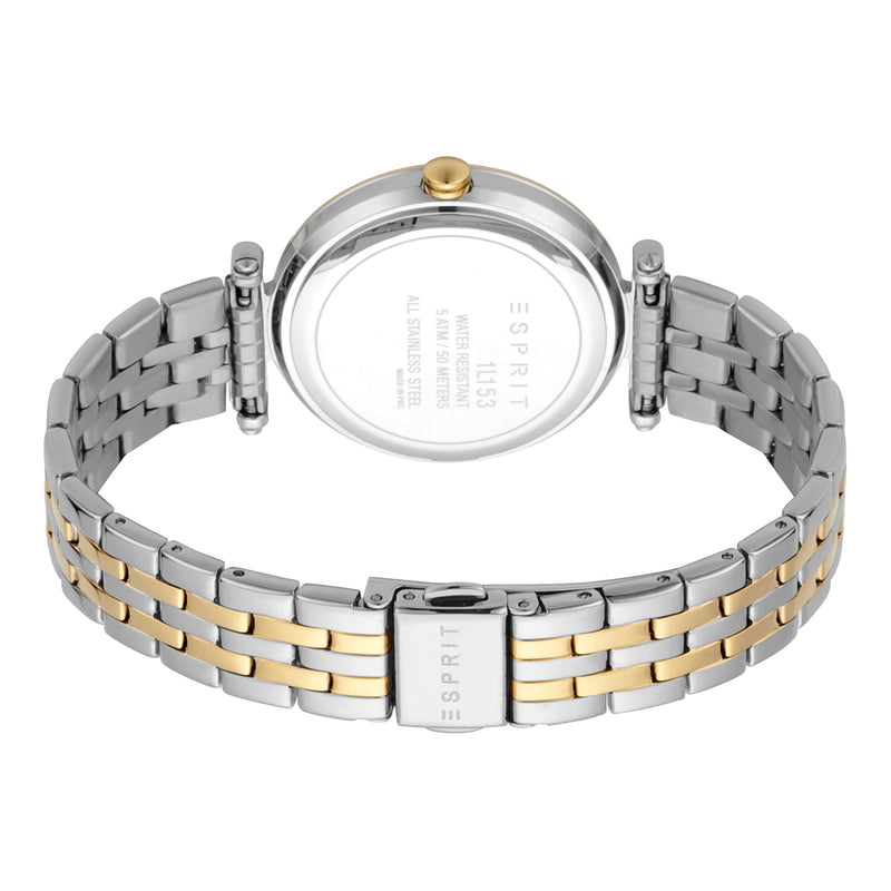 Esprit Women's Watch With Silver Stainless Steel Case And Silver & Gold Stainless Steel Band by i-watch