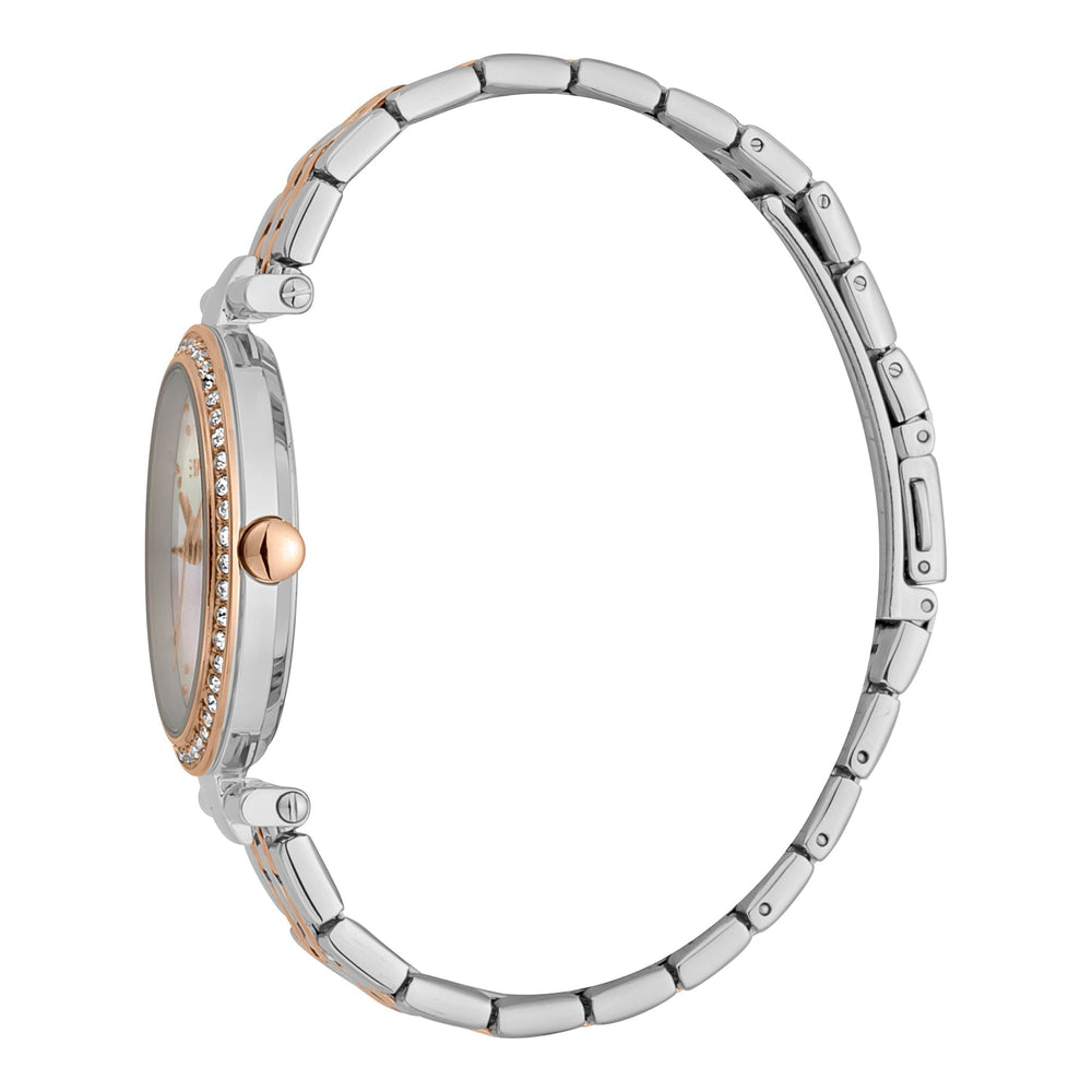 Esprit Women's Watch With Silver Stainless Steel Case And Silver & Rose Gold Stainless Steel Band by i-watch