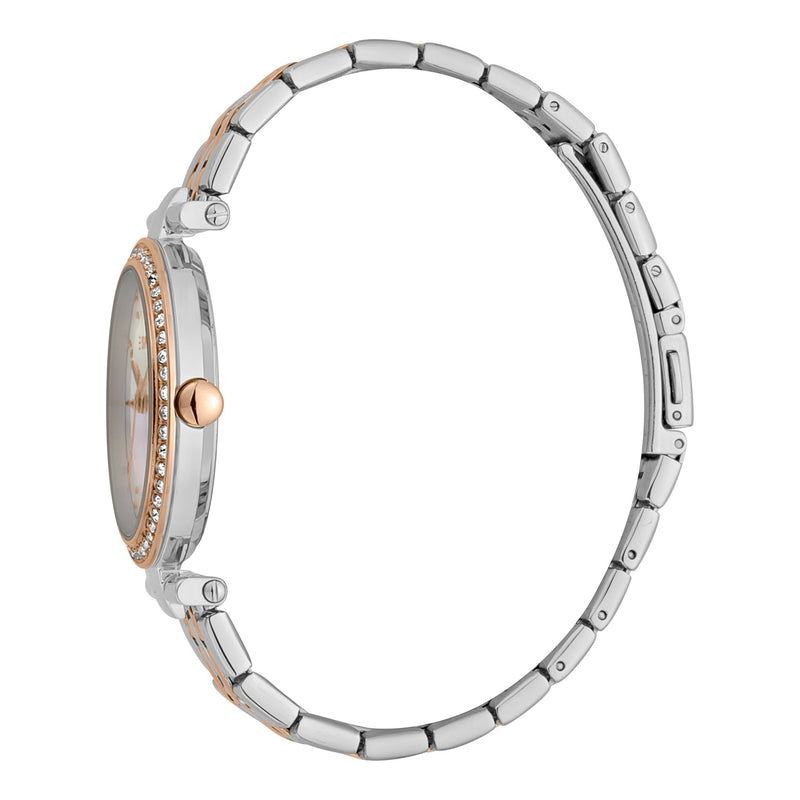 Esprit Women's Watch With Silver Stainless Steel Case And Silver & Rose Gold Stainless Steel Band by i-watch