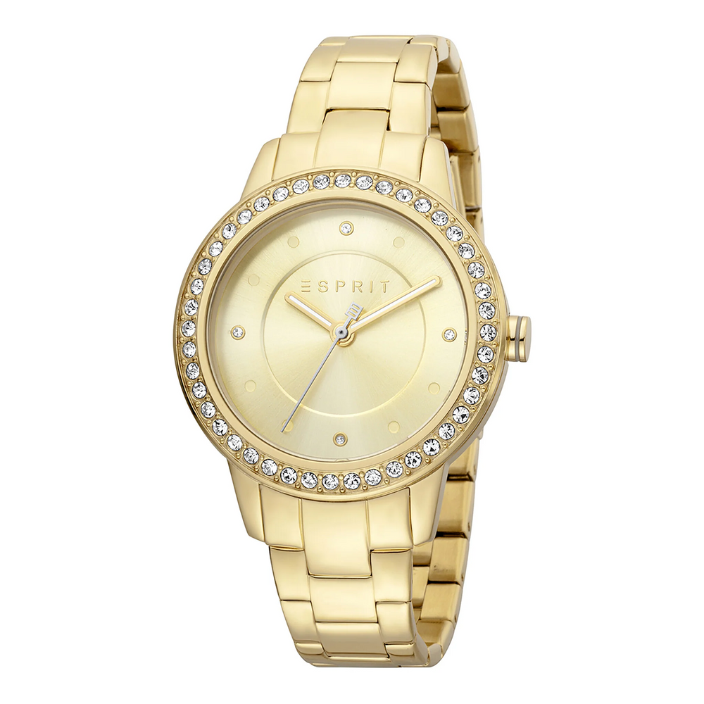 Esprit Women's Watch With Gold Stainless Steel Case And Gold Stainless Steel Band by i-watch
