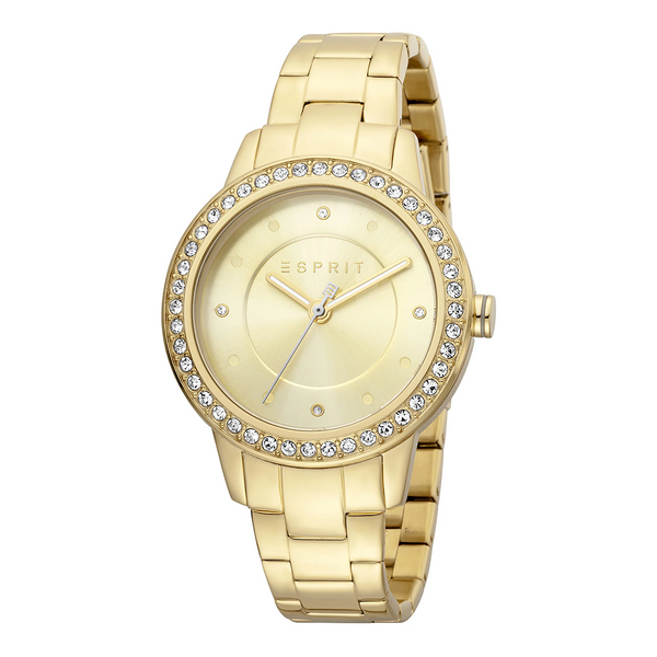 Esprit Women's Watch With Gold Stainless Steel Case And Gold Stainless Steel Band by i-watch