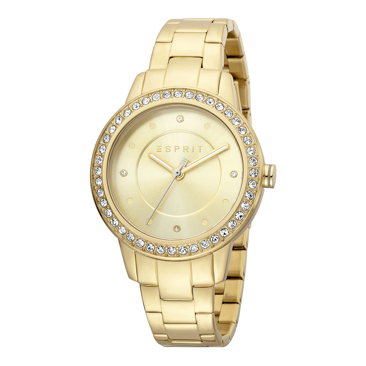 ESPRIT Women's Watch with Gold Stainless Steel Case and Gold Stainless Steel Band