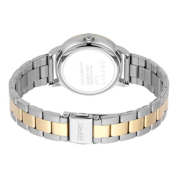 Esprit Women's Watch With Silver Stainless Steel Case And Silver & Gold Stainless Steel Band by i-watch