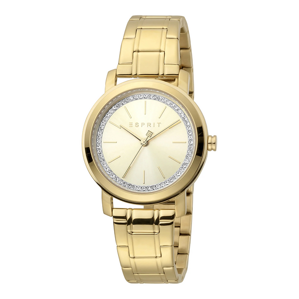 Esprit Women's Watch With Gold Stainless Steel Case And Gold Stainless Steel Band by i-watch