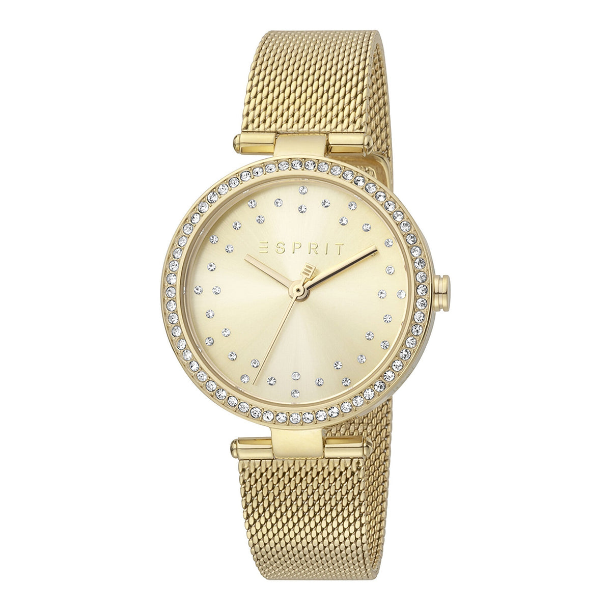 ESPRIT Women's Watch with Gold Stainless Steel Case and Gold Stainless Steel Band