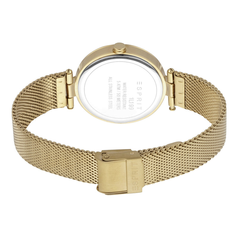 Esprit Women's Watch With Gold Stainless Steel Case And Gold Stainless Steel Band by i-watch