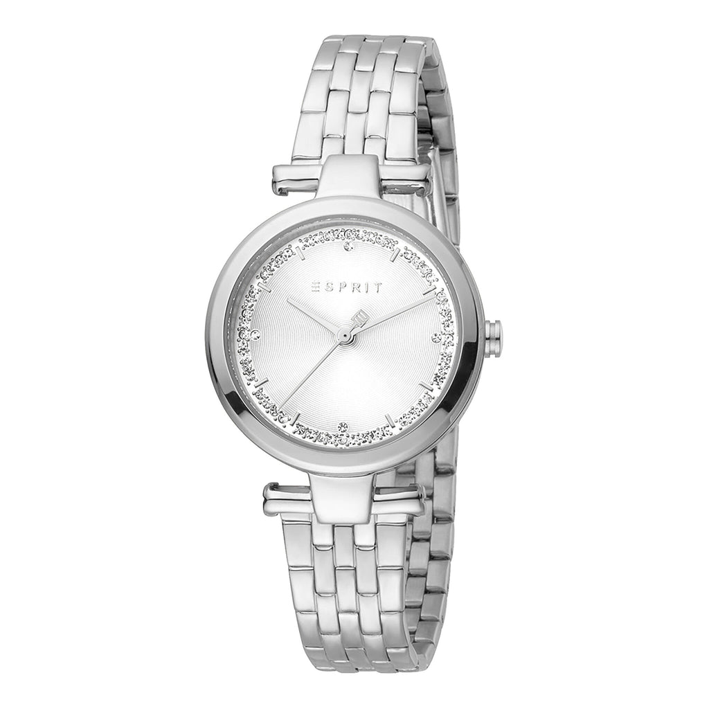 ESPRIT Women's Watch with Silver Stainless Steel Case and Silver Stainless Steel Band