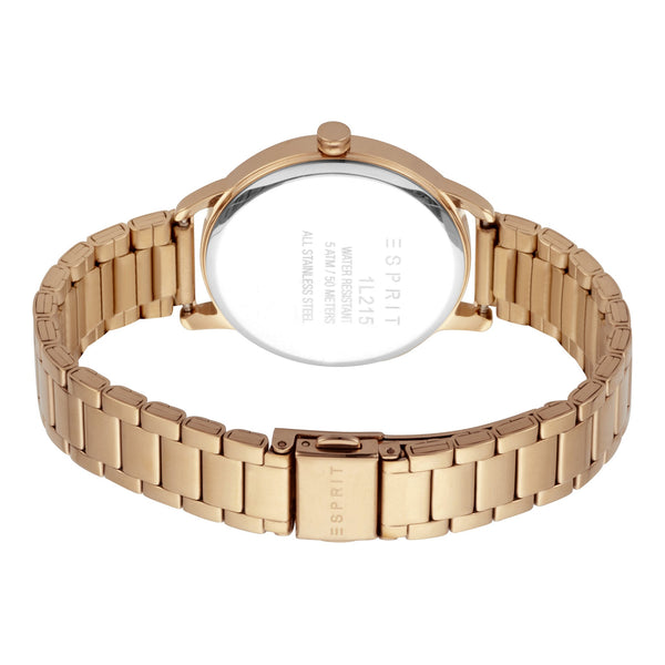 Esprit Women's Watch With Rose Gold Stainless Steel Case And Rose Gold Stainless Steel Band by i-watch