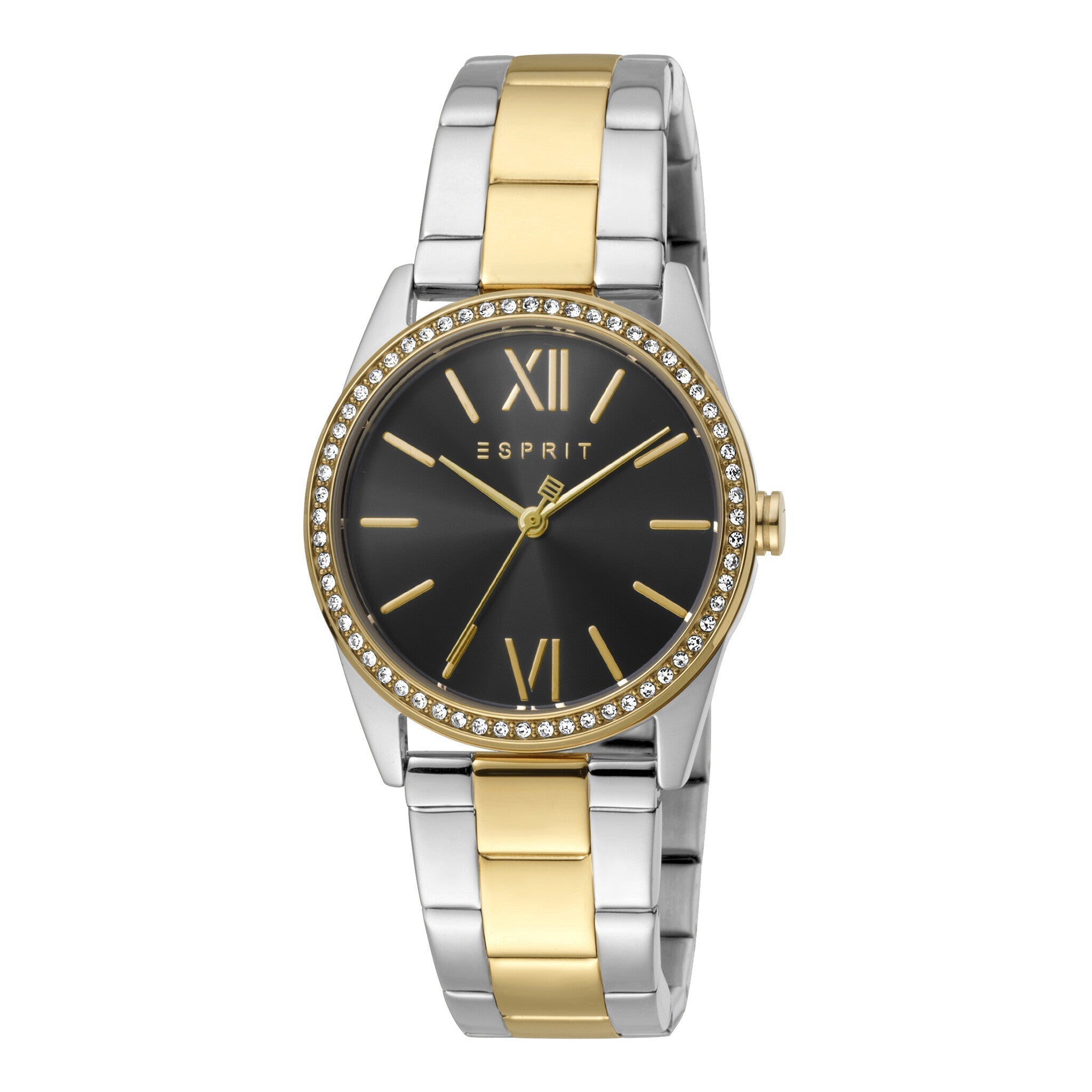 ESPRIT Women's Watch with Silver Stainless Steel Case and Silver & Gold Stainless Steel Band