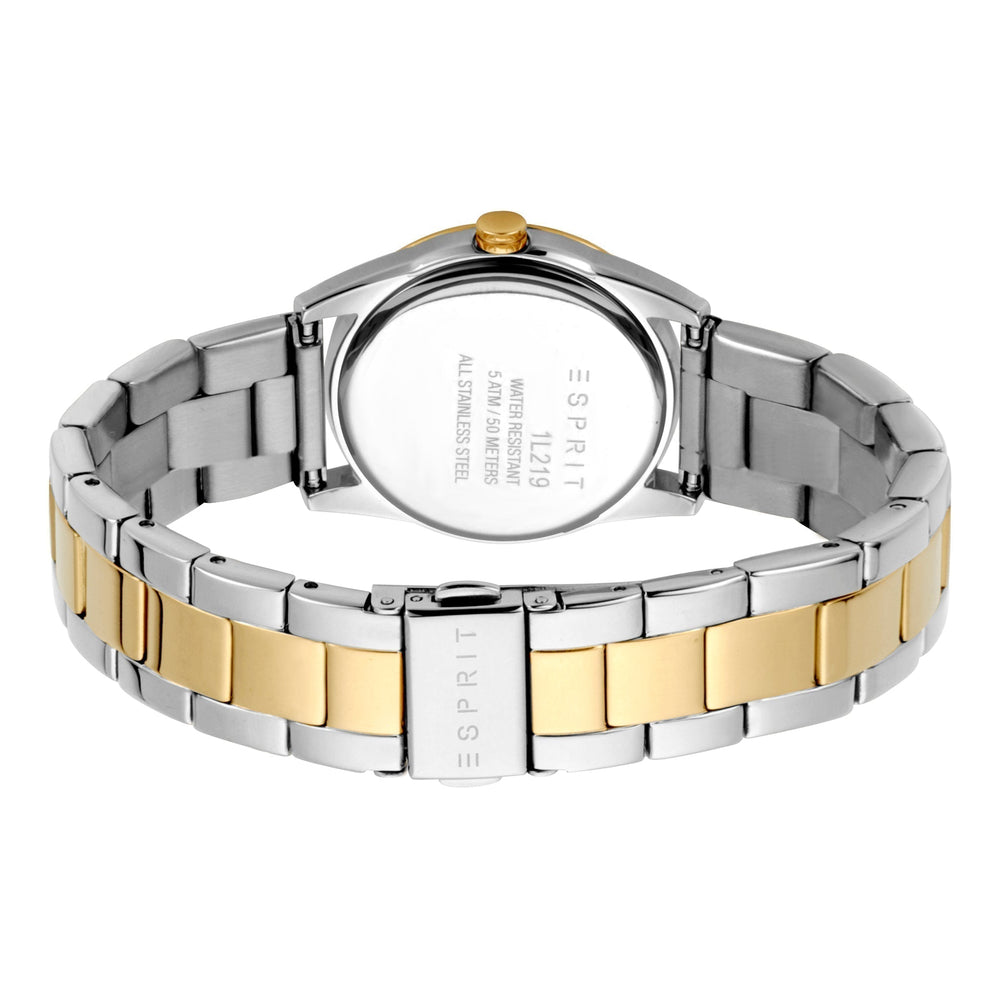 Esprit Women's Watch With Silver Stainless Steel Case And Silver & Gold Stainless Steel Band by i-watch
