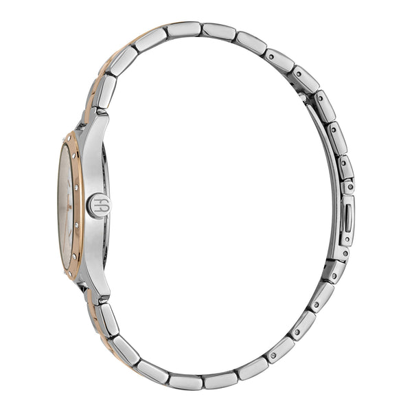 Esprit Women's Watch With Silver Stainless Steel Case And Silver & Rose Gold Stainless Steel Band by i-watch